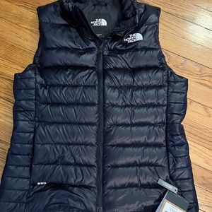 North Face navy blue puffer vest